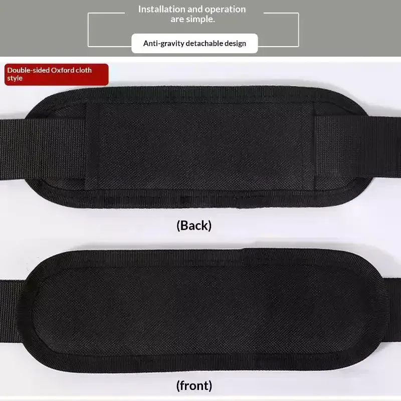 sangle de sac à dos double noire, plus large, réduisant la pression sur les épaules, solution confortable et légère pour les étudiants
