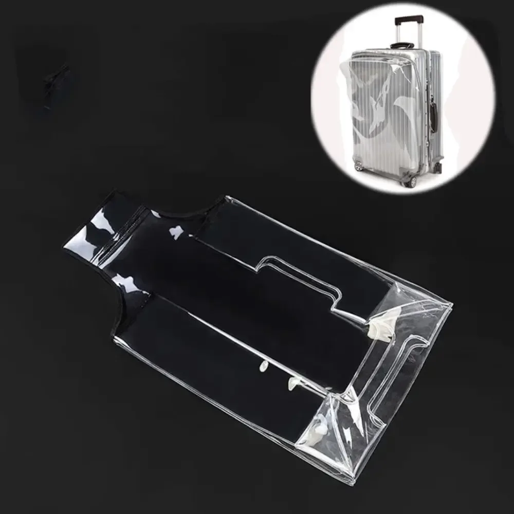 juste de valise transparente en pvc, aucun démontage requis, résistant à l'usure, anti-poussière, housse de bagage, étanche, accessoires de voyage