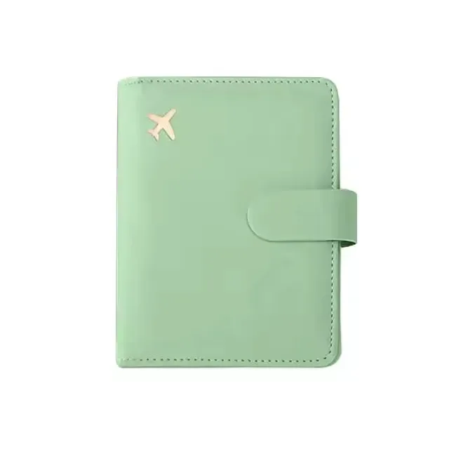 étui porte-passeport en cuir étanche avec porte-cartes de crédit, housse de voyage mignonne pour femme/homme avec boucle
