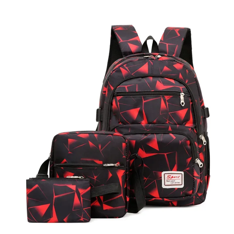 sacs à dos à une épaule pour hommes et femmes, sacs de lycée pour hommes, grands sacs de voyage pour étudiants, sr mochila, ensemble de 3 pièces, 2020