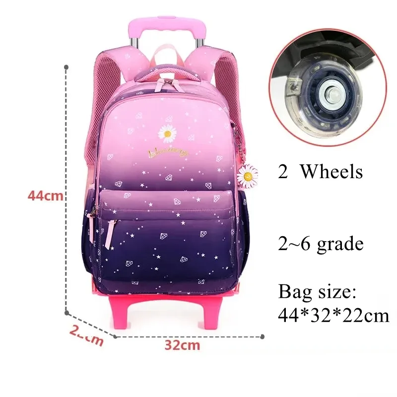 filles école chariot sac roulant sac à dos sac pour filles école sacs à roulettes roues bagages roulants sac à dos étanche filles