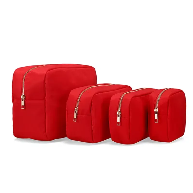 trousse de maquillage en nylon personnalisée avec fermeture éclair, sacs de voyage, trousse de toilette étanche, trousse de maquillage en poudres, 17 couleurs, s, m, l, xl