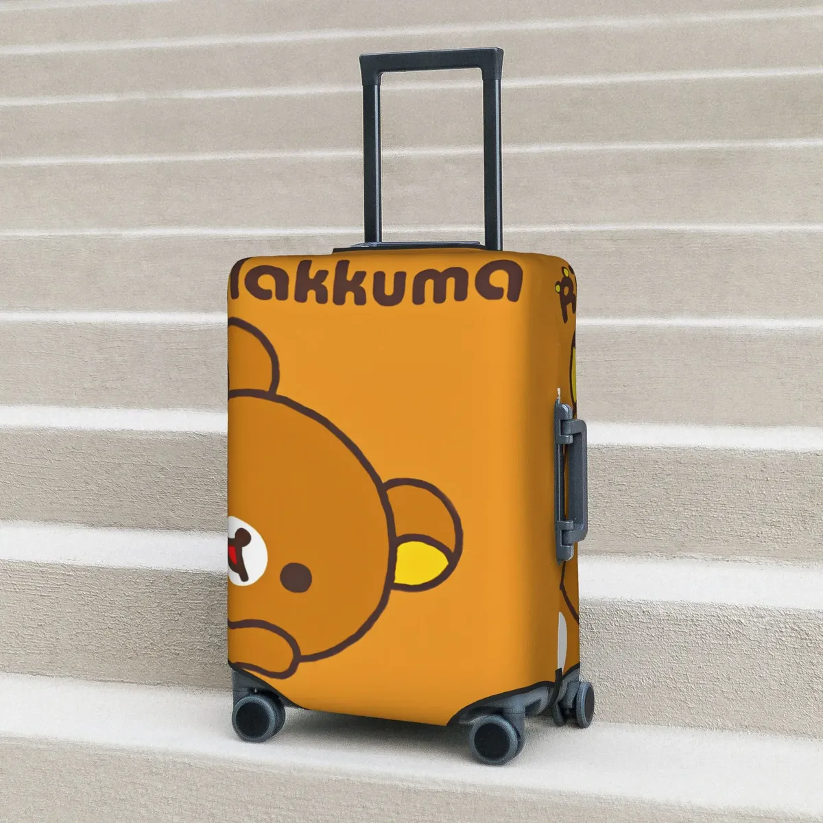 housse de bagage de voyage personnalisée r-rilakkumas, housse de protection élastique pour valise à motif de dessin animé, convient aux valises de 18 à 32 pouces