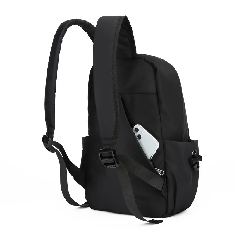 mini sac à dos pour hommes, petit sac d'école à bandoulière noir pour hommes, toile de styliste, étanche, sport, voyage, 2023