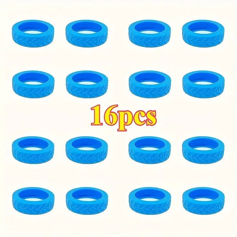 housses de roues de bagages en silicone, 16 pièces, protection de roulettes de valise à réduction de bruit et d'absorption des chocs, pour chaises de bureau