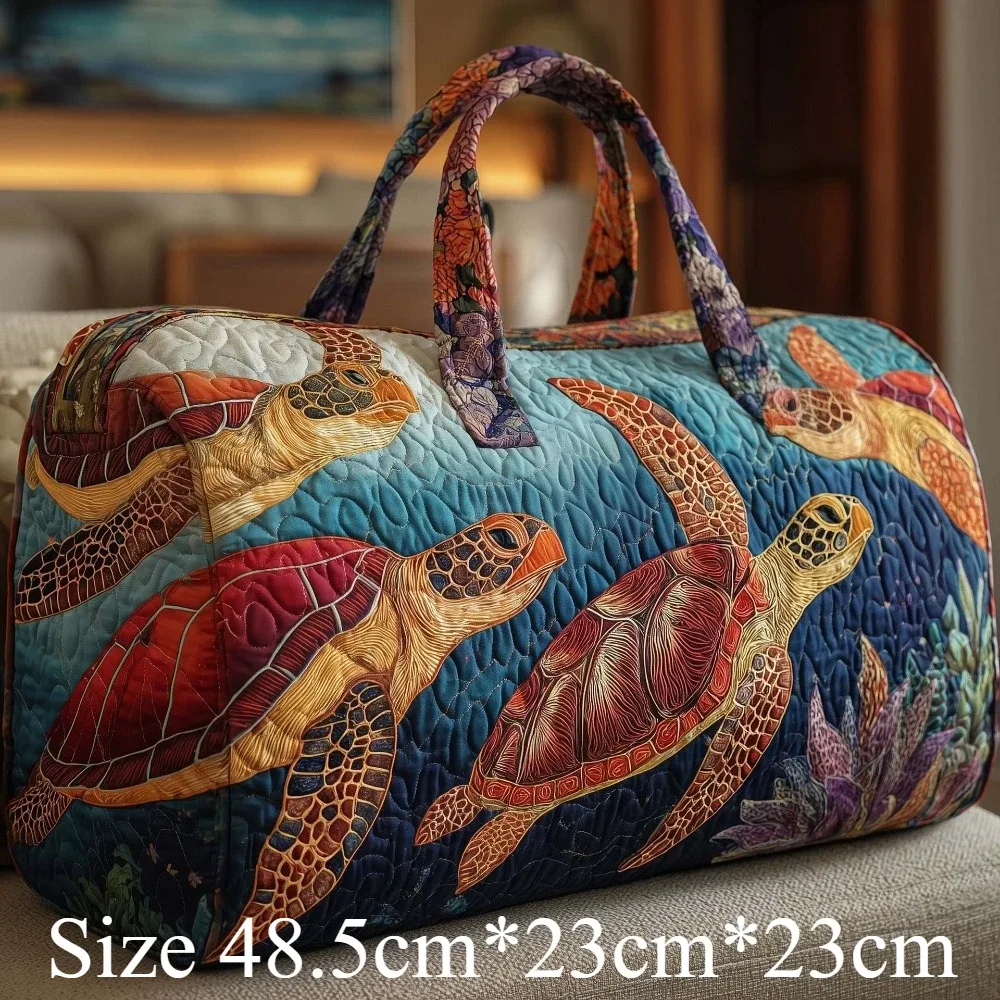 sac de plage matelassé en forme de tortue de mer, sacs de voyage colorés pour hommes et femmes, sac de week-end léger pour les vacances et l'été