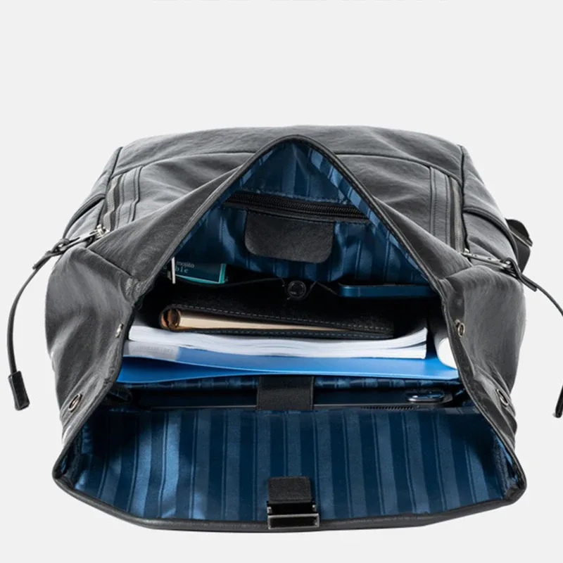 sac à dos d'école en cuir véritable pour hommes, sac de voyage design, sacs pour ordinateur portable 15.6 pouces, grande capacité, haute qualité, mode