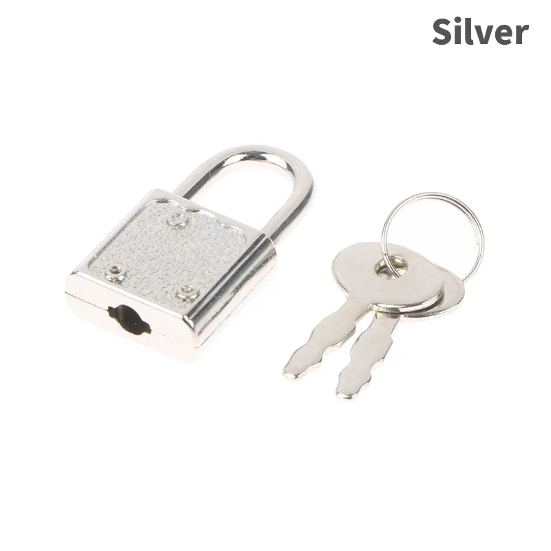 mini cadenas rectangulaires avec serrure à clé pour voyage, boîte à bijoux de mariage, journal intime, livre, valise, 1 ensemble
