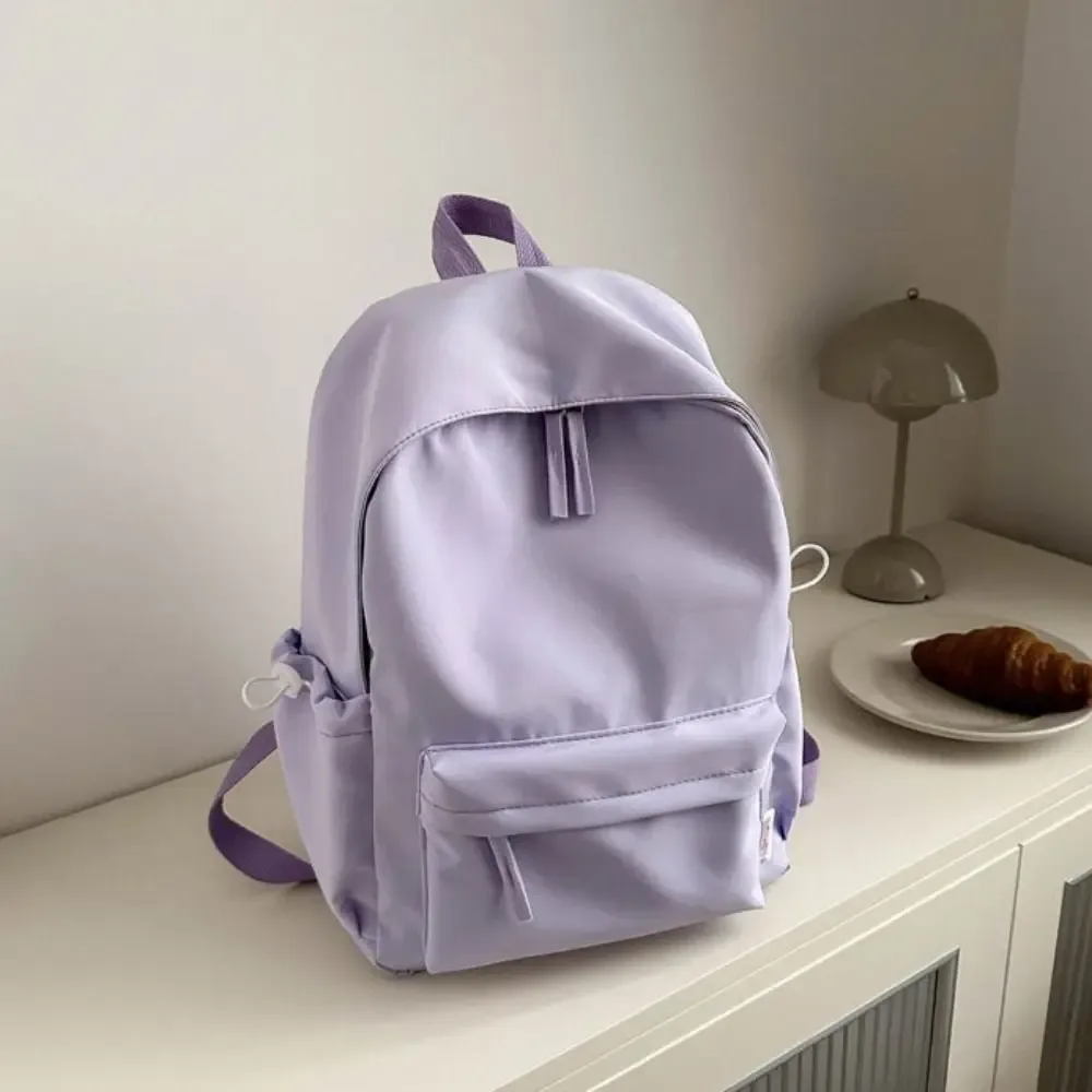 sac à dos imperméable de couleur unie, petit paquet, style coréen, sac à bandoulière pour étudiant, sac à main décontracté pour l'extérieur