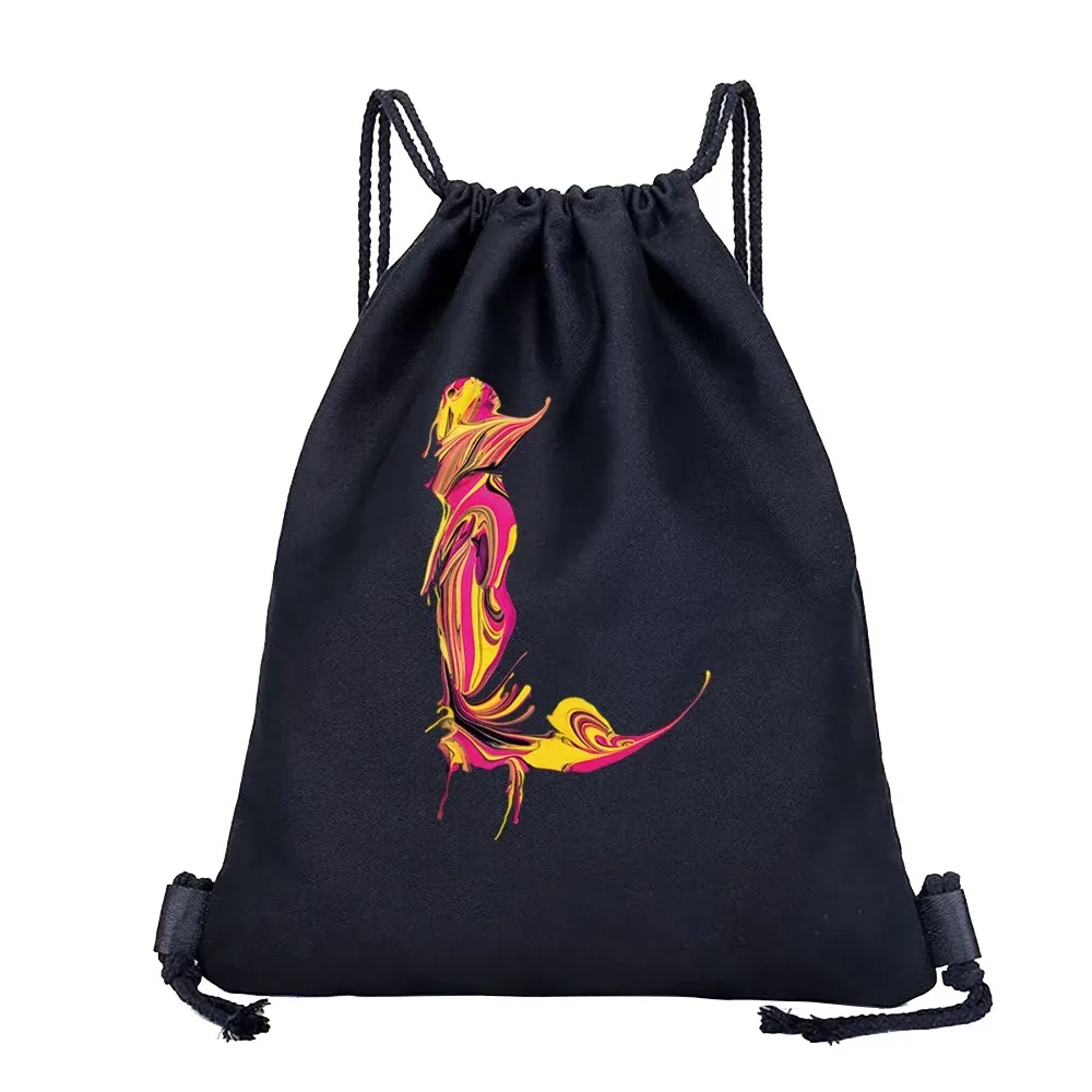 26 initiales impression sac à cordon sac à dos hommes et femmes plage sport voyage sac à dos enfant cadeau fournitures sac portable divers sac