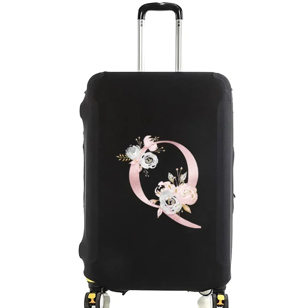 housse de protection élastique épaisse pour bagages, housse anti-poussière, anti-rayures, housse de valise, combinaison à fermeture éclair pour sac de 18 à 32 pouces, série fleur rose