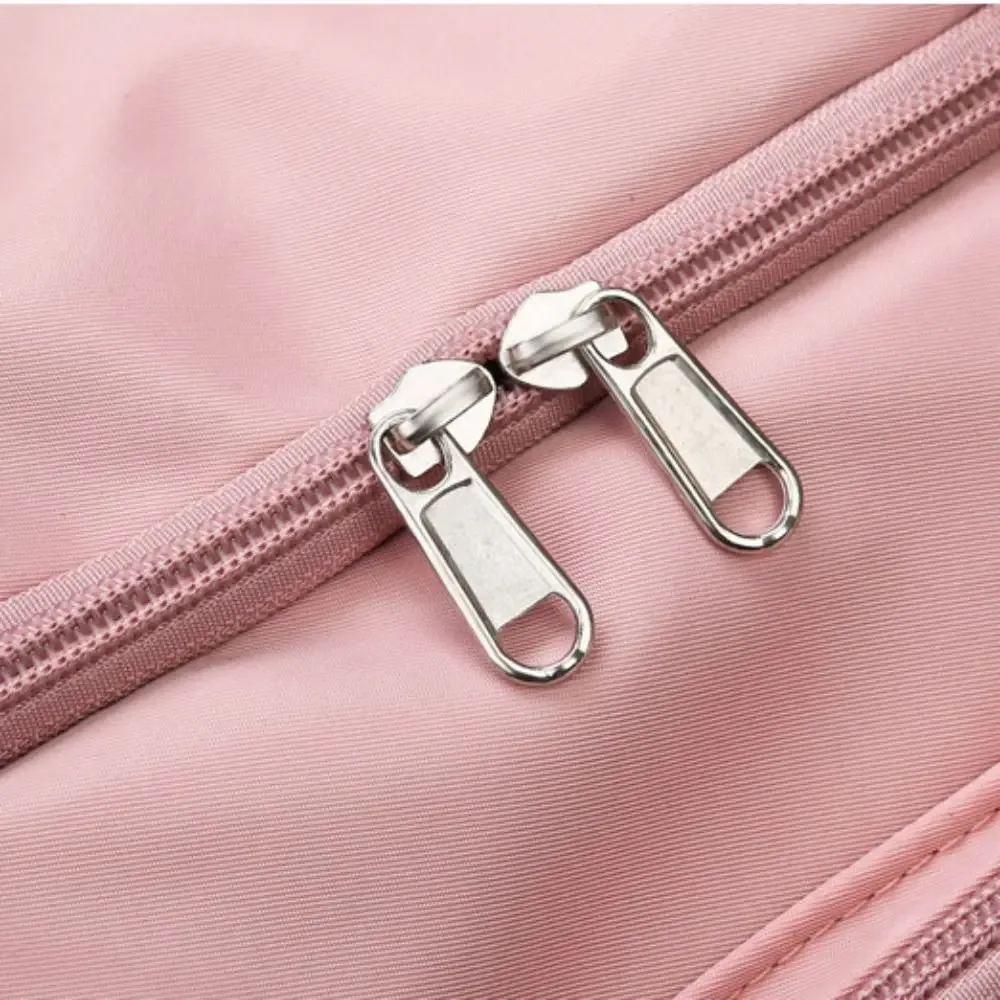 sac de voyage oxford robuste et pliable en nylon avec compartiment à chaussures, couleur unie, grande capacité, sac à main pour affaires