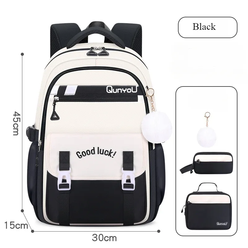 3 pièces/ensemble enfants école sac à dos pour les filles avec boîte à déjeuner porte-crayon ensemble primaire primaire moyen lycée école sacs à livres