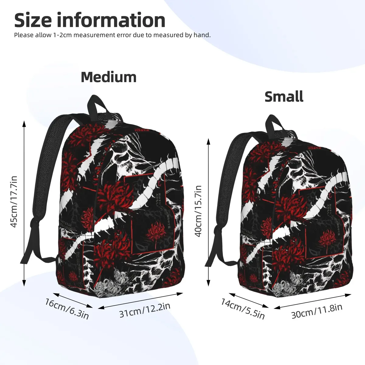 sac à dos tendance halloween tokyo ghoul kaneki, design harajuku, sac à dos de voyage robuste à bandoulière