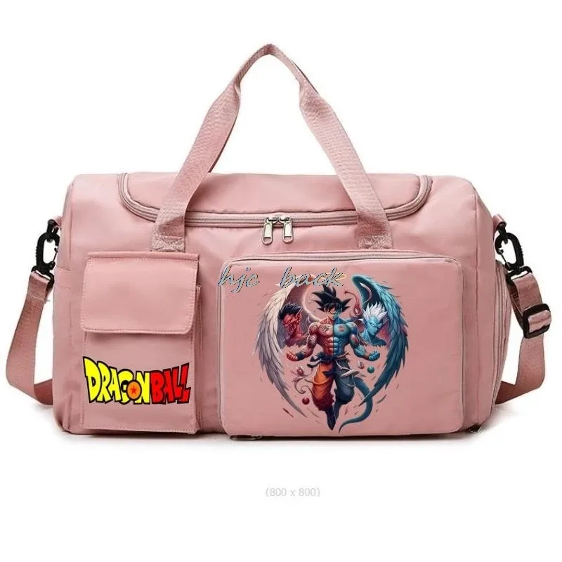 sac de rangement de grande capacité imprimé dragon ball, sac à bandoulière, accessoires de camping, sac de voyage avec séparation sec/humide