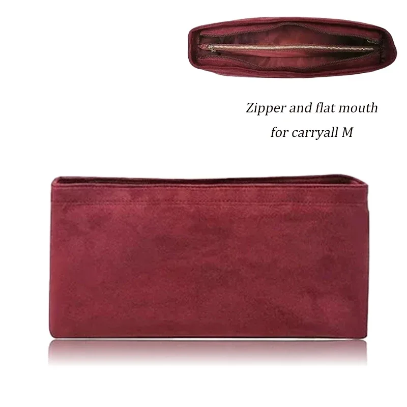 organisateur de sac en velours doux, insert rouge assorti pour sac de transport, doublure intérieure résistante à la décoloration, maintient la forme du sac, rangement tridimensionnel et soigné