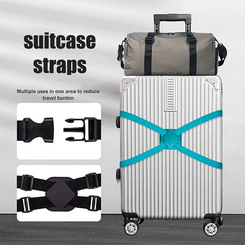 sangle de bagage élastique réglable, bande de fixation pour valise, sangle de fixation de bagages, ceinture de fixation antivol sécurisée pour le voyage