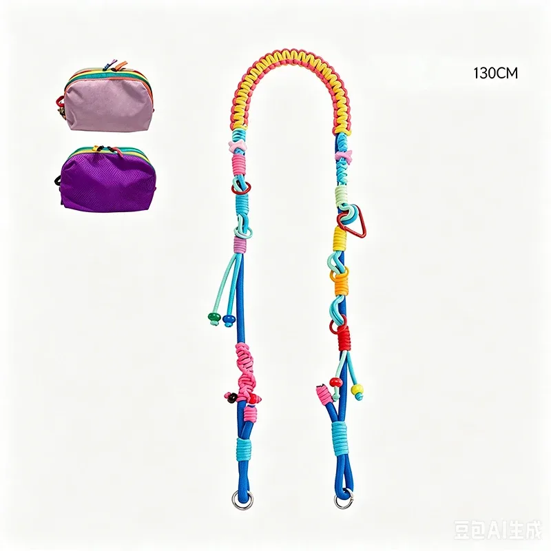 bandoulière tressée pour trousse de toilette, bandoulière couleur croisée, accessoire de sac tendance et durable, idéal pour sac cadeau