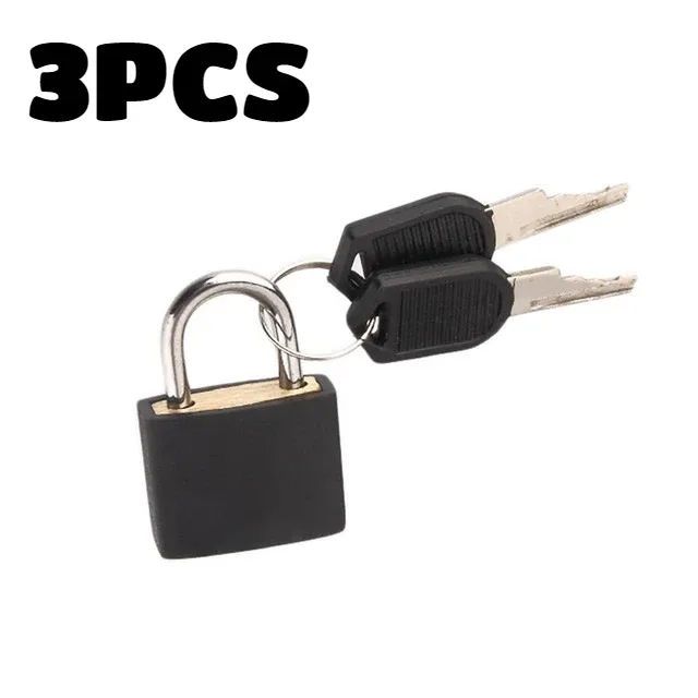 lot de 6 petits cadenas robustes avec 2 clés pour valise, serrure antivol pour tiroir, agenda, étui en plastique coloré