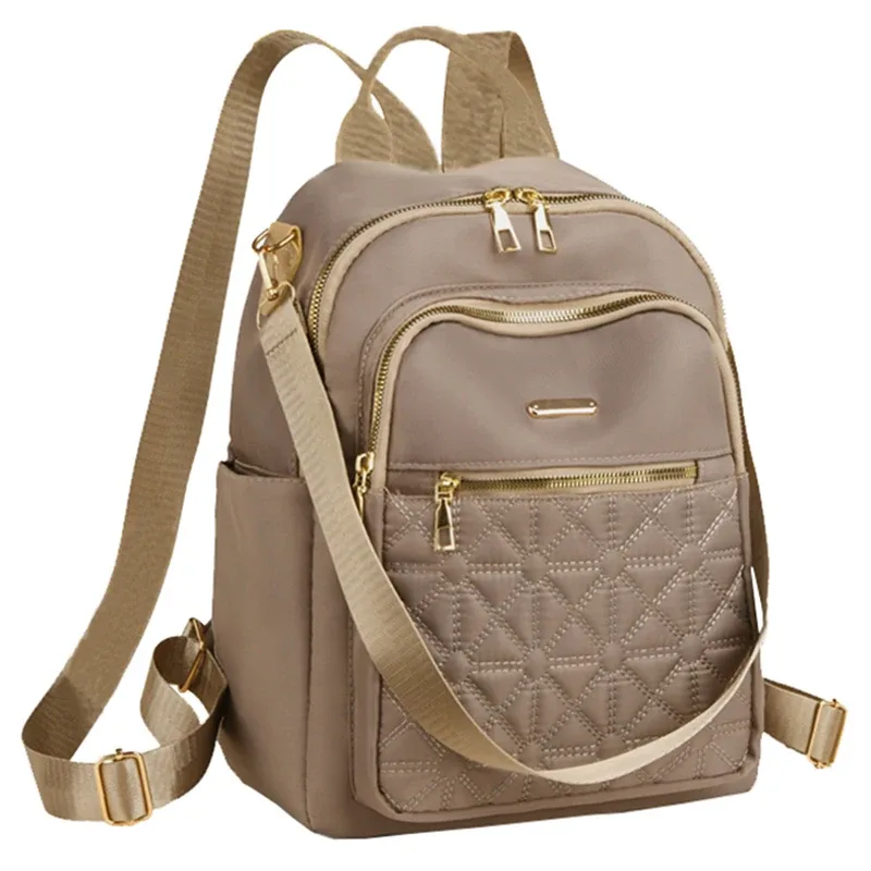 sac à dos élégant et polyvalent pour les voyages quotidiens, sac fonctionnel élégant matelassé multicolore léger et décontracté