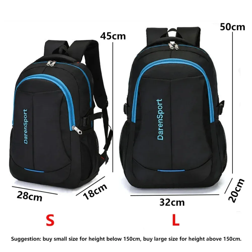 oxford – sac à dos à bandoulière léger et étanche pour ordinateur portable de voyage, grande capacité, résistant à l'usure, sac d'école pour étudiants