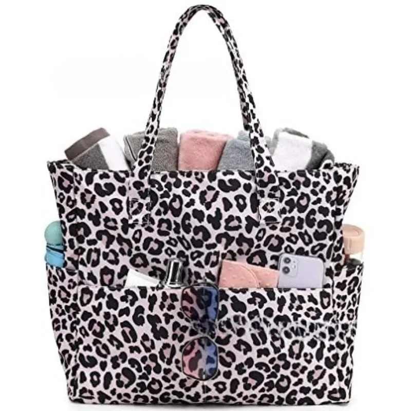 sac de plage grande capacité pour femmes, nouveau sac de voyage avec joli imprimé, organisateur portable à main pour les vacances