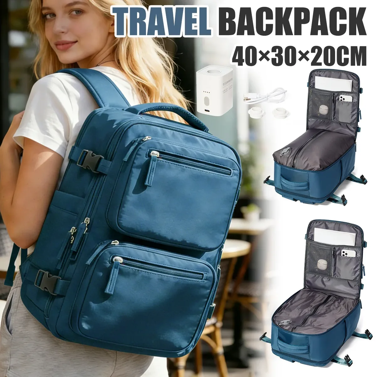 sac à dos pour femme, sac à dos à vide avec pompe, bagage à main 40x30x20 ryanair wizzair easyjet, sac à dos pour avion, sac à dos pour ordinateur portable pour homme