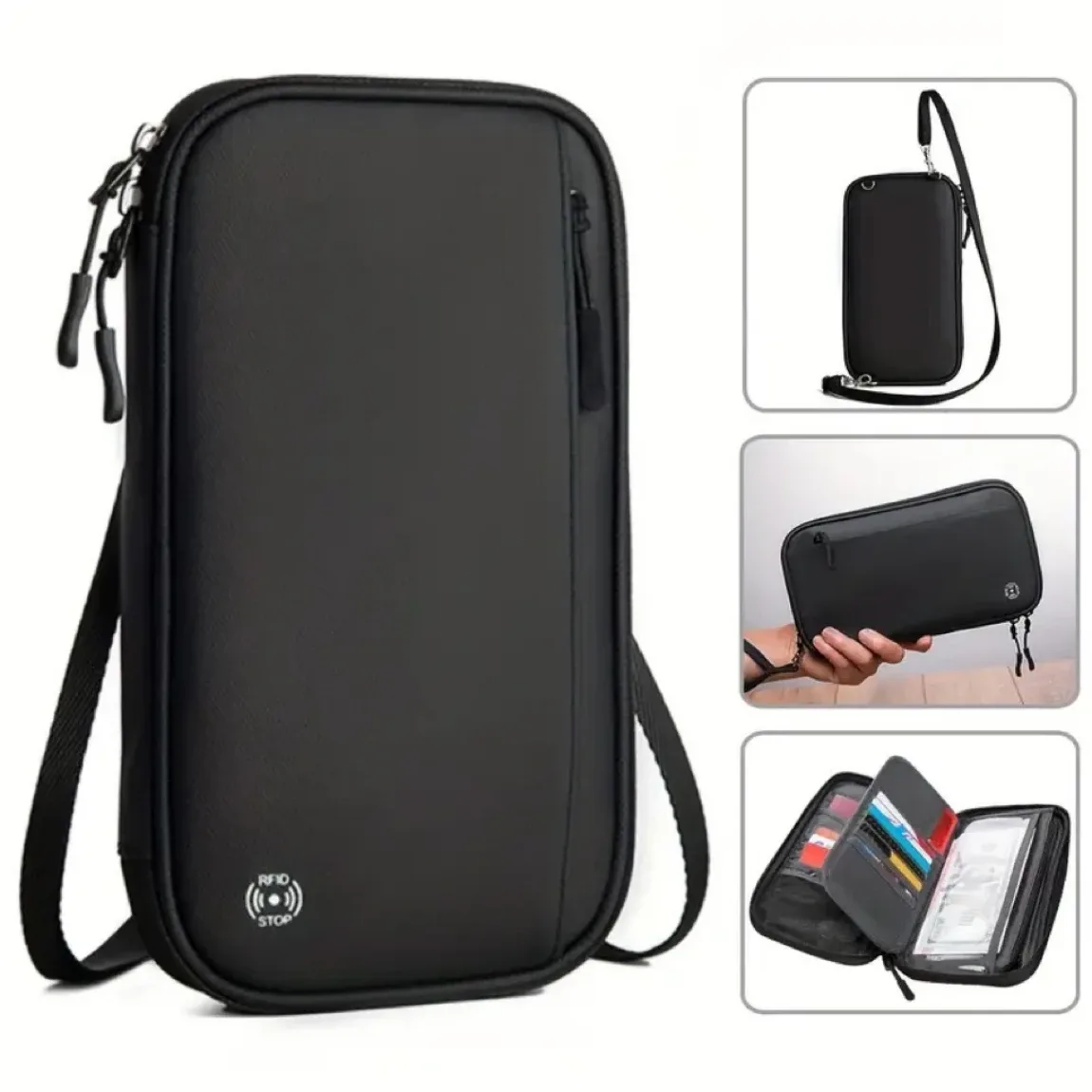 portefeuille de voyage porte-passeport organisateur de documents de voyage étui de passeport étanche durable avec bloqueur rfid pour femmes hommes