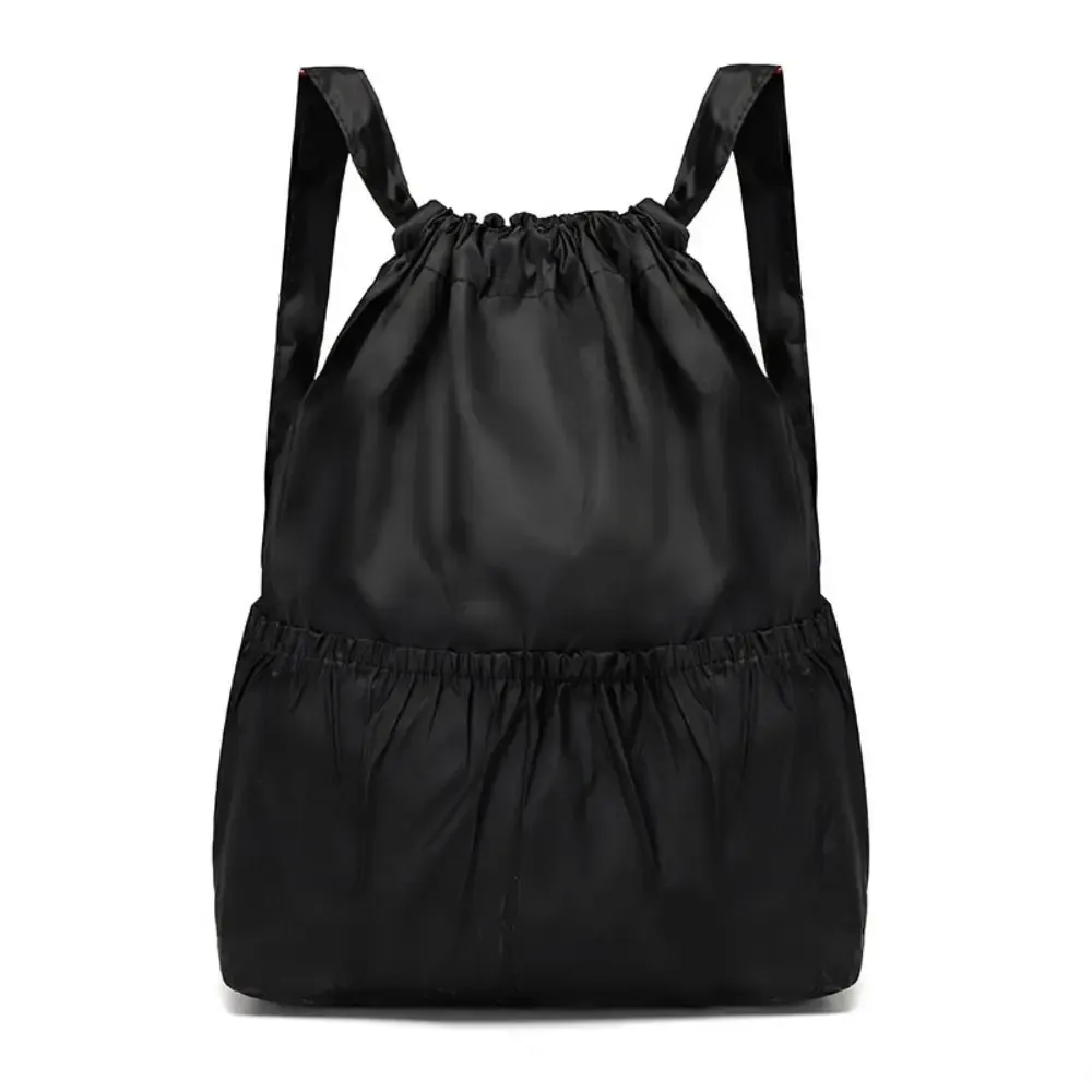 sac à dos décontracté à imprimé floral avec cordon de serrage, imperméable, grande capacité, en polyester, pour le sport et l'école, pour femmes