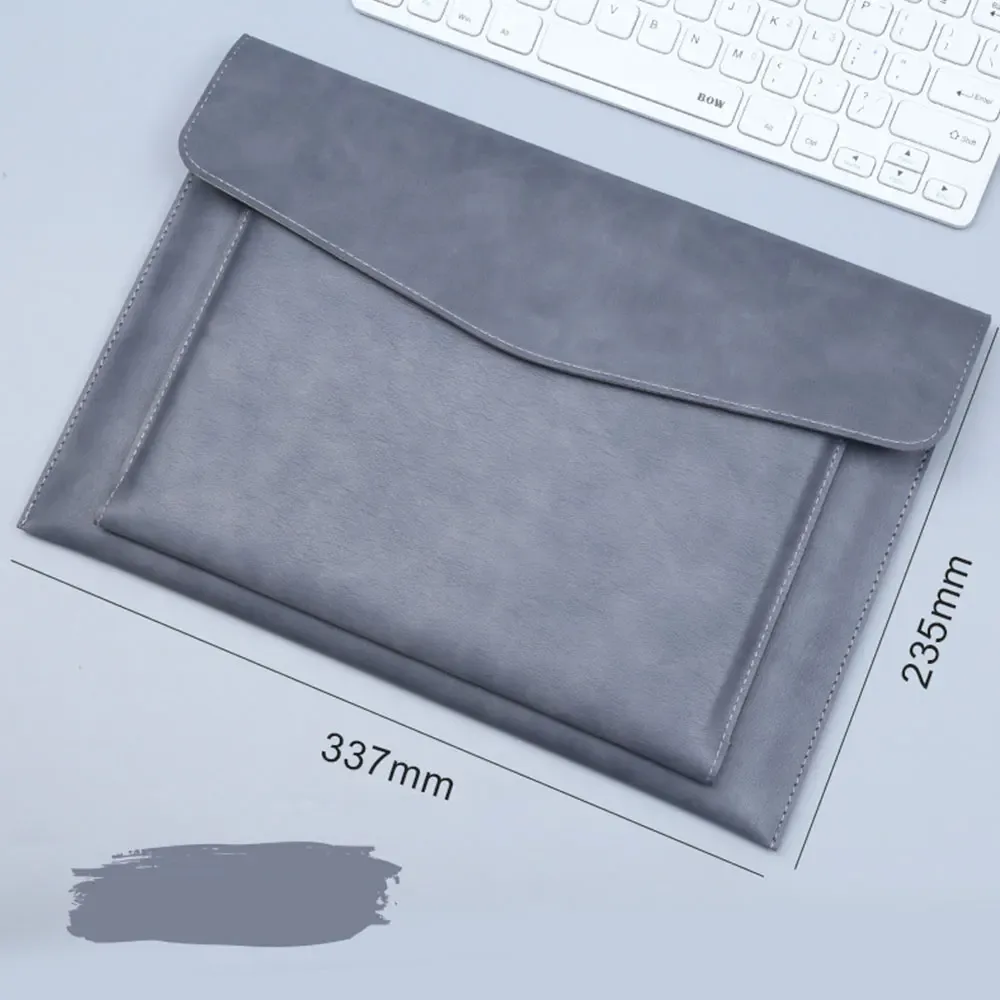 lettres personnalisées gratuites a4 dossier en cuir mallette d'affaires bouton magnétique étanche étuis pour ordinateur portable organisateur de bureau