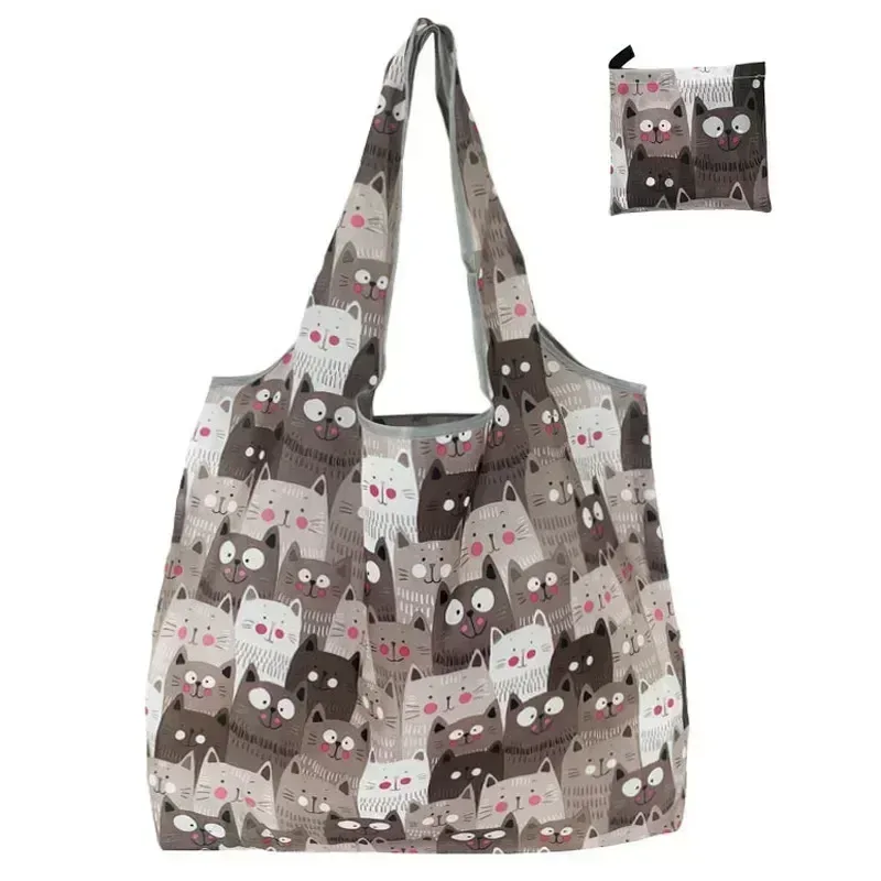 grand sac de courses réutilisable, sac écologique, paquet d'épicerie, sacs de rangement de jouets de plage, pochette de courses à bandoulière, fourre-tout pliable