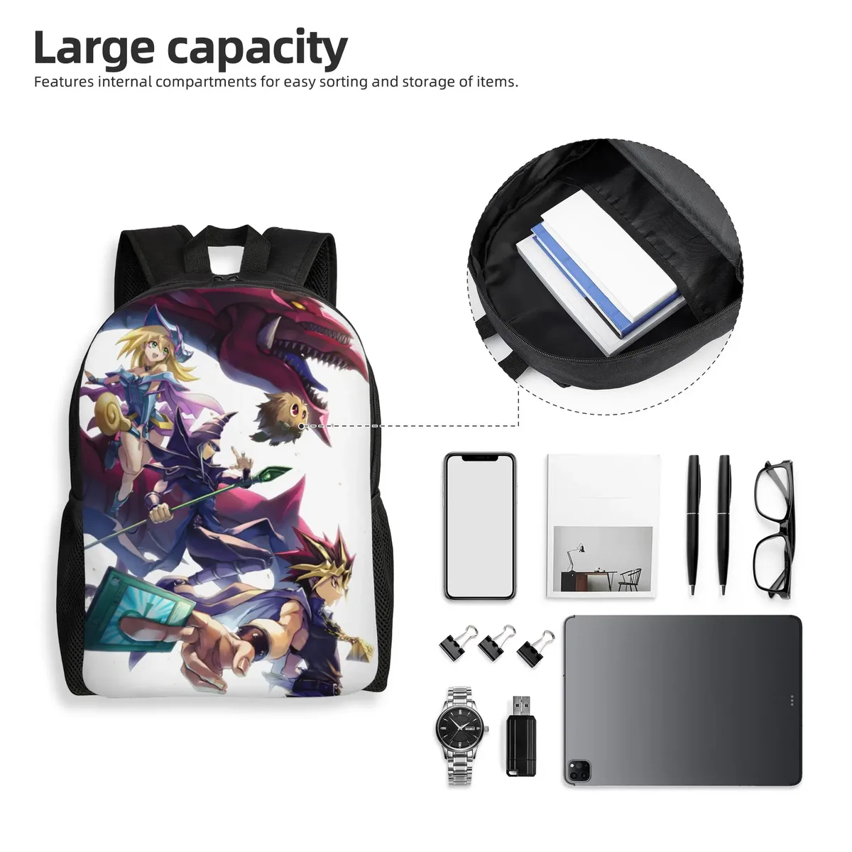 sac à dos yu gi oh! (1 pièce) sac à dos - nouvelle année scolaire commençant