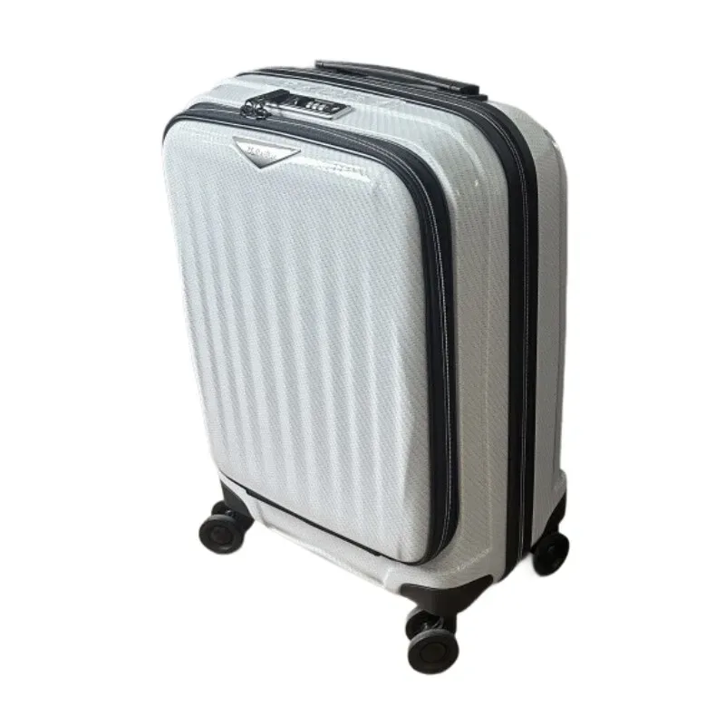 bagage à main ultra léger en fiber de carbone de 2kg, valise extensible à ouverture frontale de 20 pouces, serrure tsa, bagage de voyage léger
