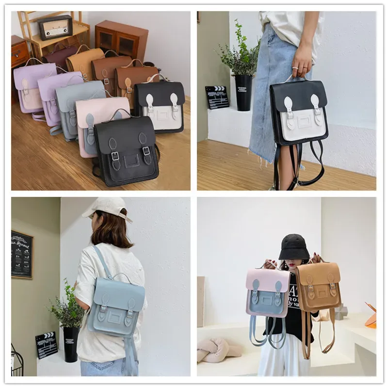 sac à dos rétro fait à la main, sacoche cousue à la main, matériel de bricolage personnalisé, sac tissé cambridge de grande capacité