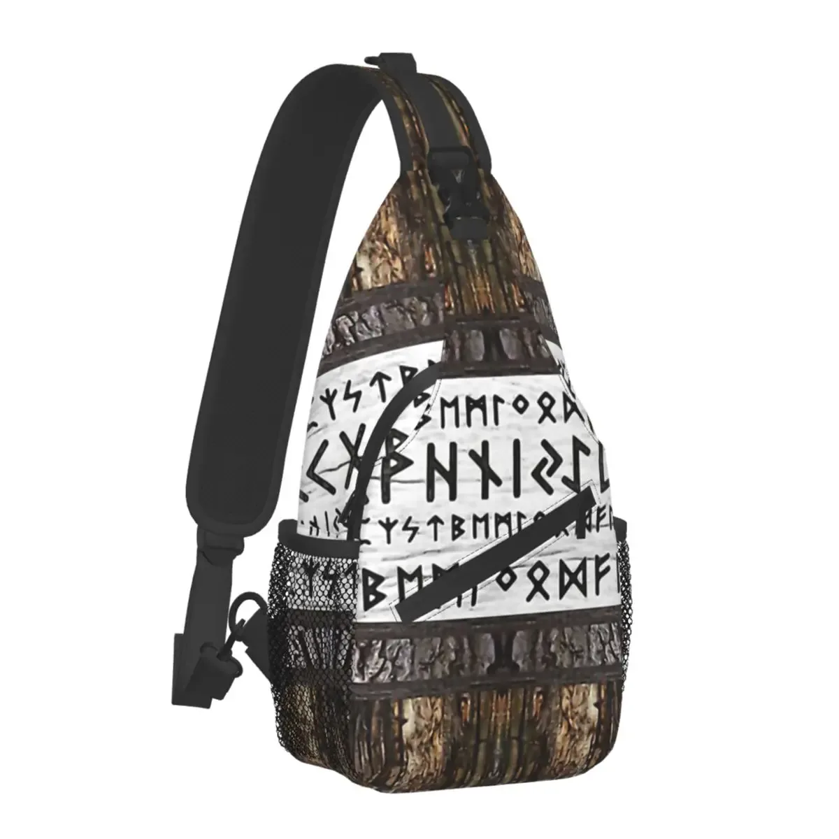 mythologie nordique viking sac à bandoulière sport arbre de vie triquetra sac de poitrine unisexe femmes homme mode épaule sacs à dos voyage