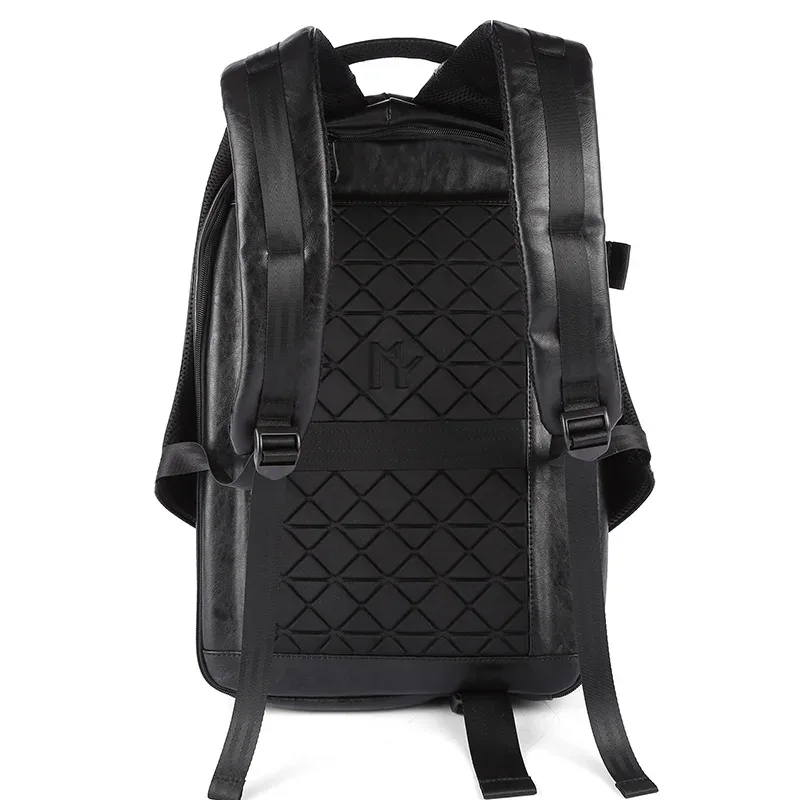 sac à dos en cuir pour hommes, sac à dos étanche pour ordinateur portable, sac à dos d'affaires de grande capacité avec chargement usb, sac à dos de sport de voyage pour hommes