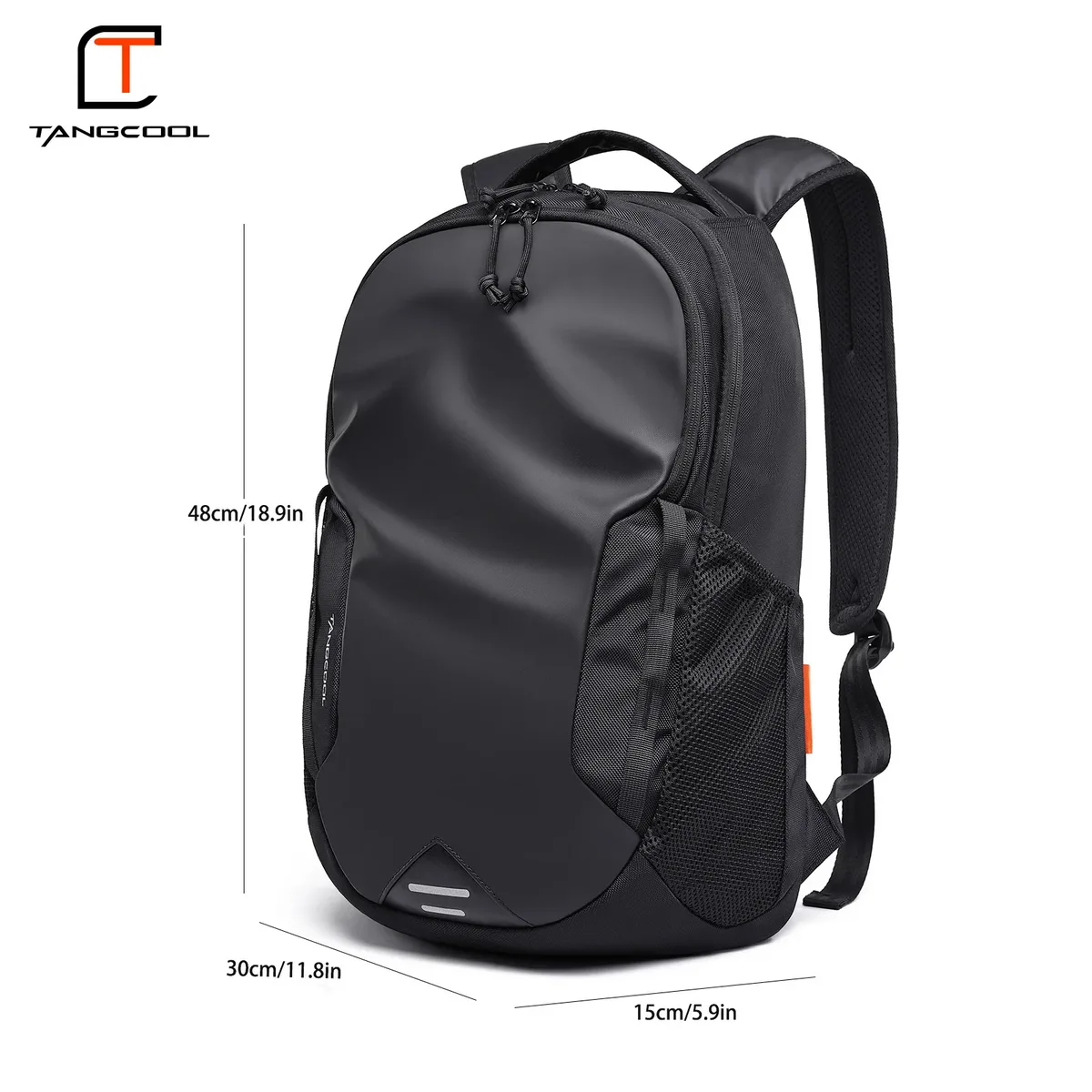 tangcool sac à dos d'affaires étanche pour hommes, sac pour ordinateur portable de 15,6 pouces, sac à dos d'école pour voyage en plein air
