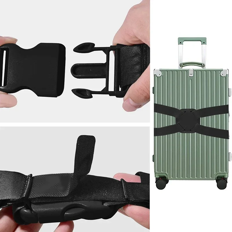 sangle de bagage élastique réglable, bande de fixation pour valise, sangle de fixation de bagages, ceinture de fixation antivol sécurisée pour le voyage