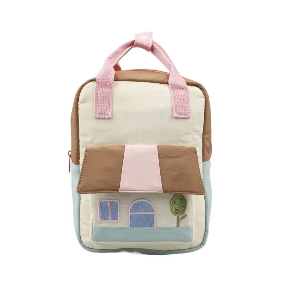 sac à dos léger pour étudiants, grande capacité, sac d'école brodé de maison dans les arbres, joli sac à dos de voyage polyvalent pour filles et tout-petits