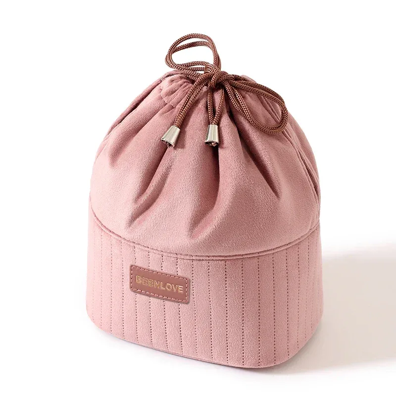 grande trousse de toilette en velours, portable, multifonctionnelle, pour le voyage, organiseur de maquillage, sac de rangement élégant pour un usage quotidien