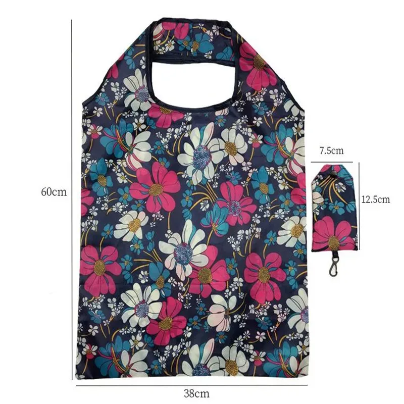 nouveauté sacs à provisions réutilisables femmes sac fourre-tout pliable tissu portable sac d'épicerie écologique pliant sacs à main de grande capacité