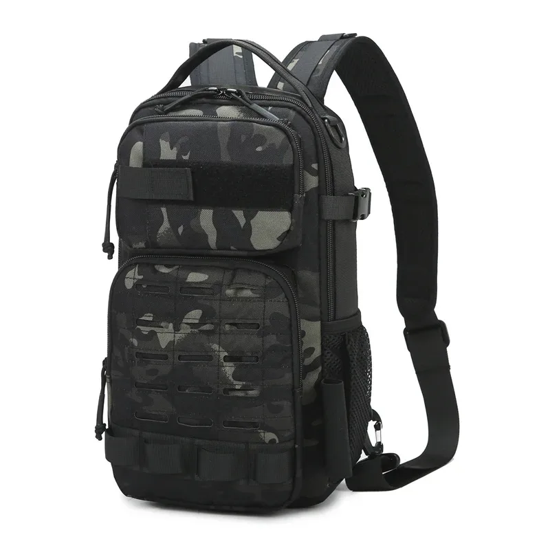 sac à dos de pêche au leurre multi-poches de grande capacité, sac à dos d'extérieur multifonctionnel imperméable et résistant à l'usure à une épaule