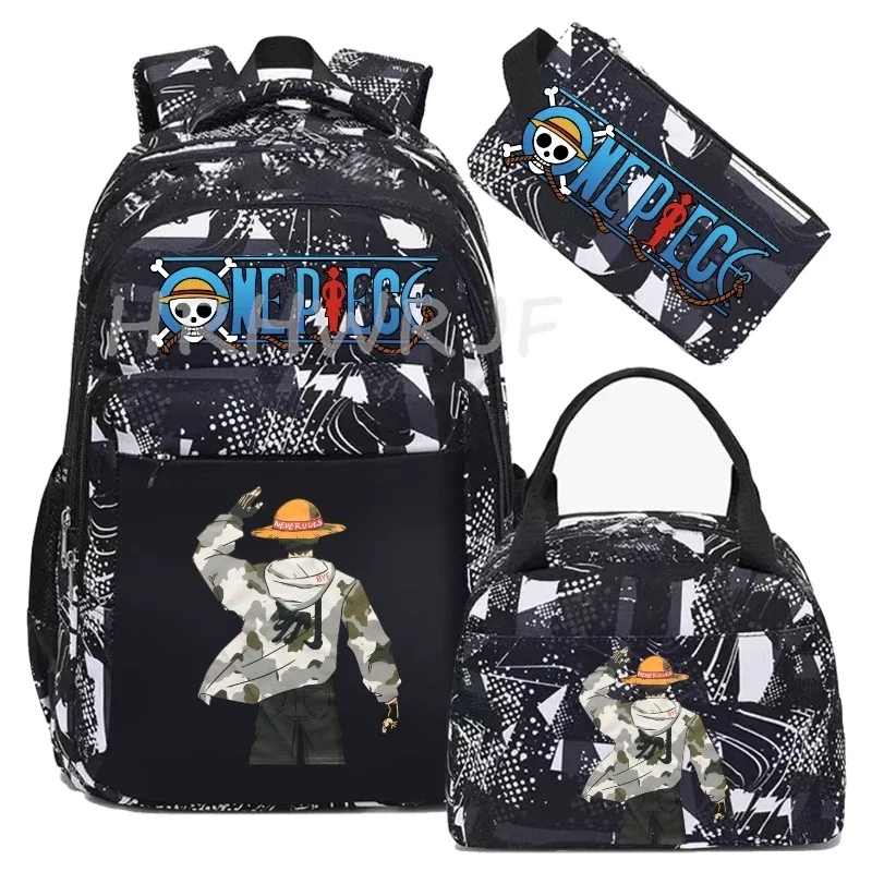 sac à dos one piece monkey d luffy, sac à dos de loisirs unisexe, sac de voyage pour ordinateur portable, sac d'école léger et décontracté, mochilas