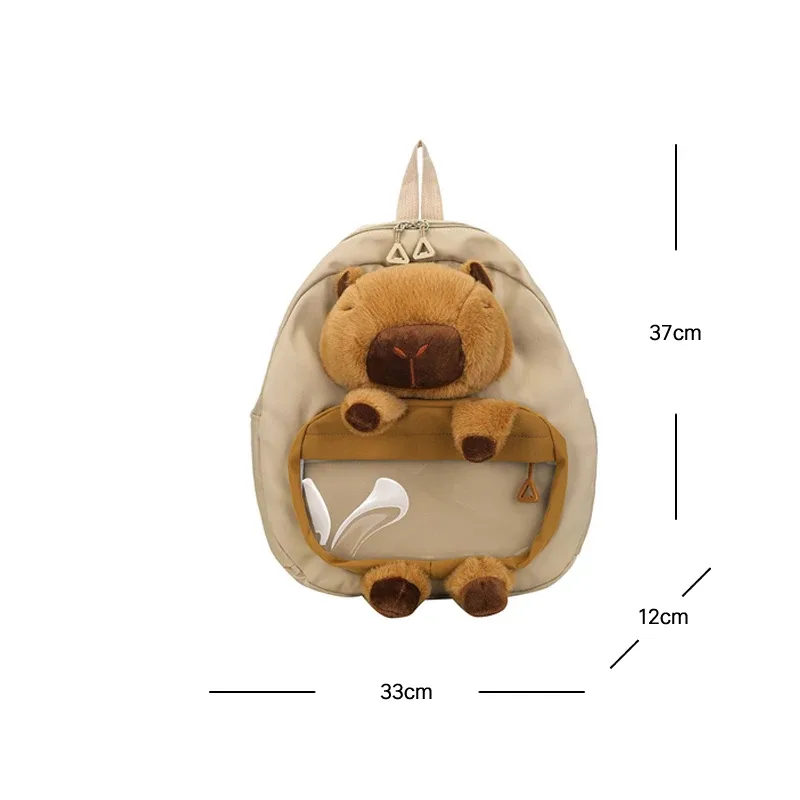 kawai capybara sac à dos femme grande capacité dessin animé drôle sac à dos doux fille dessin animé animation étudiant sac à dos lumière amour sac