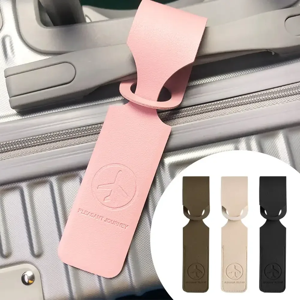 étiquette en cuir pu pour valise d'avion, carte d'embarquement, accessoires de voyage, bagage, vacances, enregistrement
