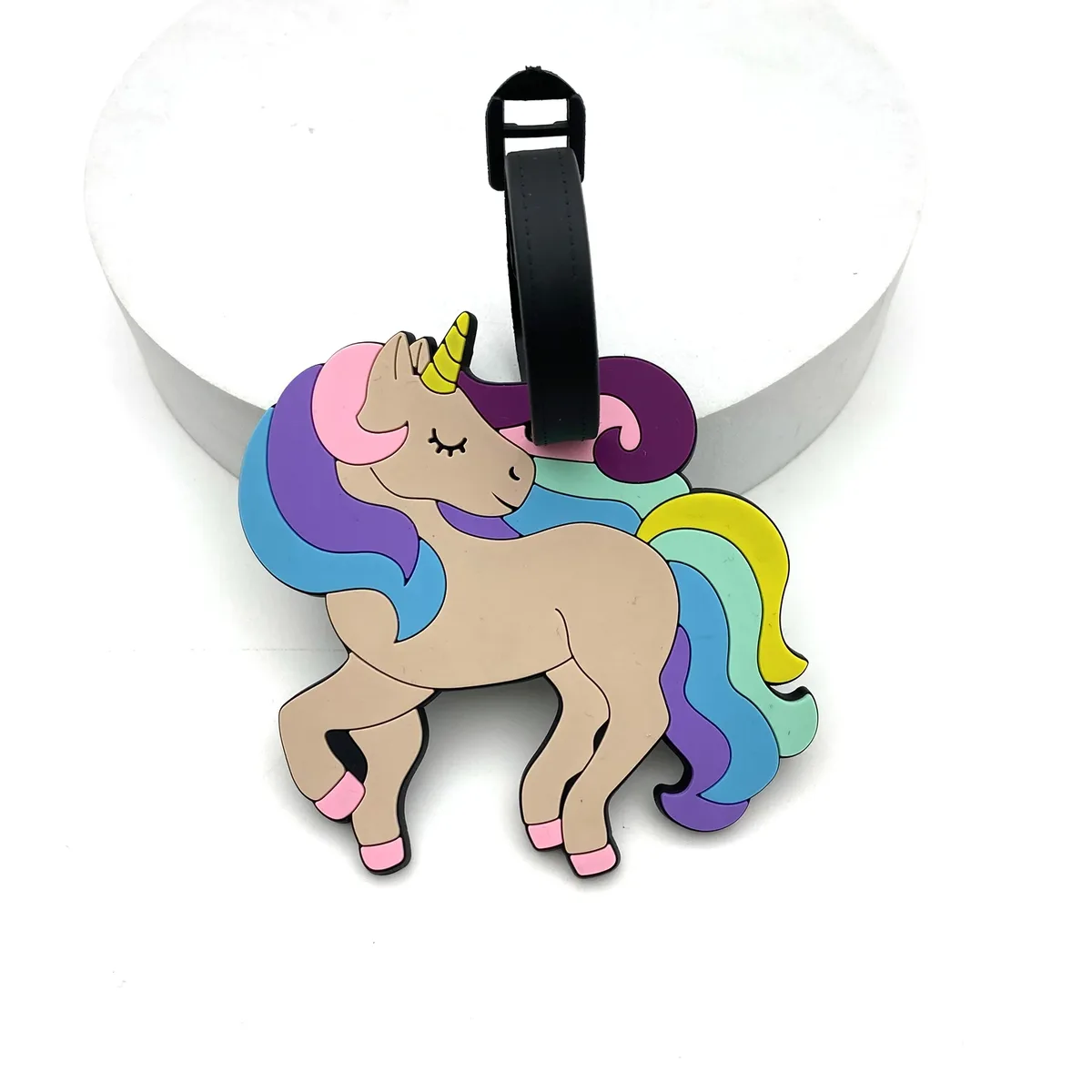 étiquette de bagage créative licorne mignonne, accessoires de voyage, porte-valise en gel de silice, étiquettes d'embarquement pour bagages, 1 pièce/2 pièces/3 pièces