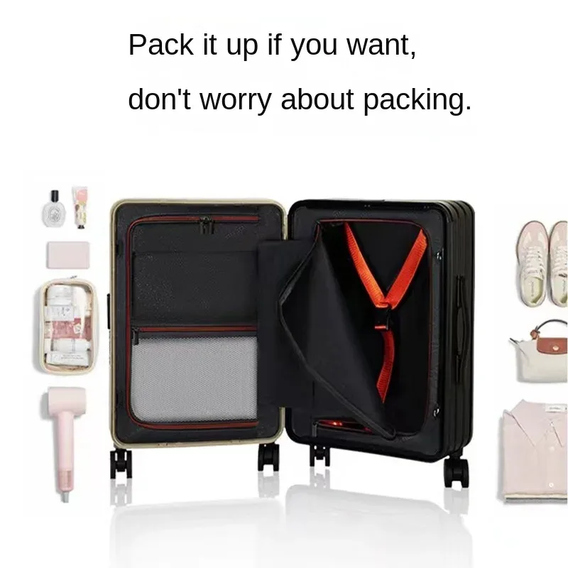valise à bagages à poignée large pour femmes et hommes valise de voyage 20-26 pouces sac de cabine bagage de grande capacité avec roues lisses