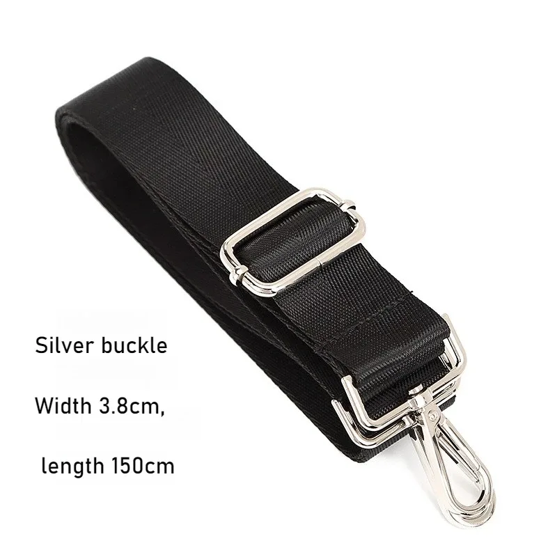 sangle de sac à bandoulière en nylon noir, ceinture détachable de remplacement réglable pour femmes et hommes, sacoches à poignée, ceinture de sac à main