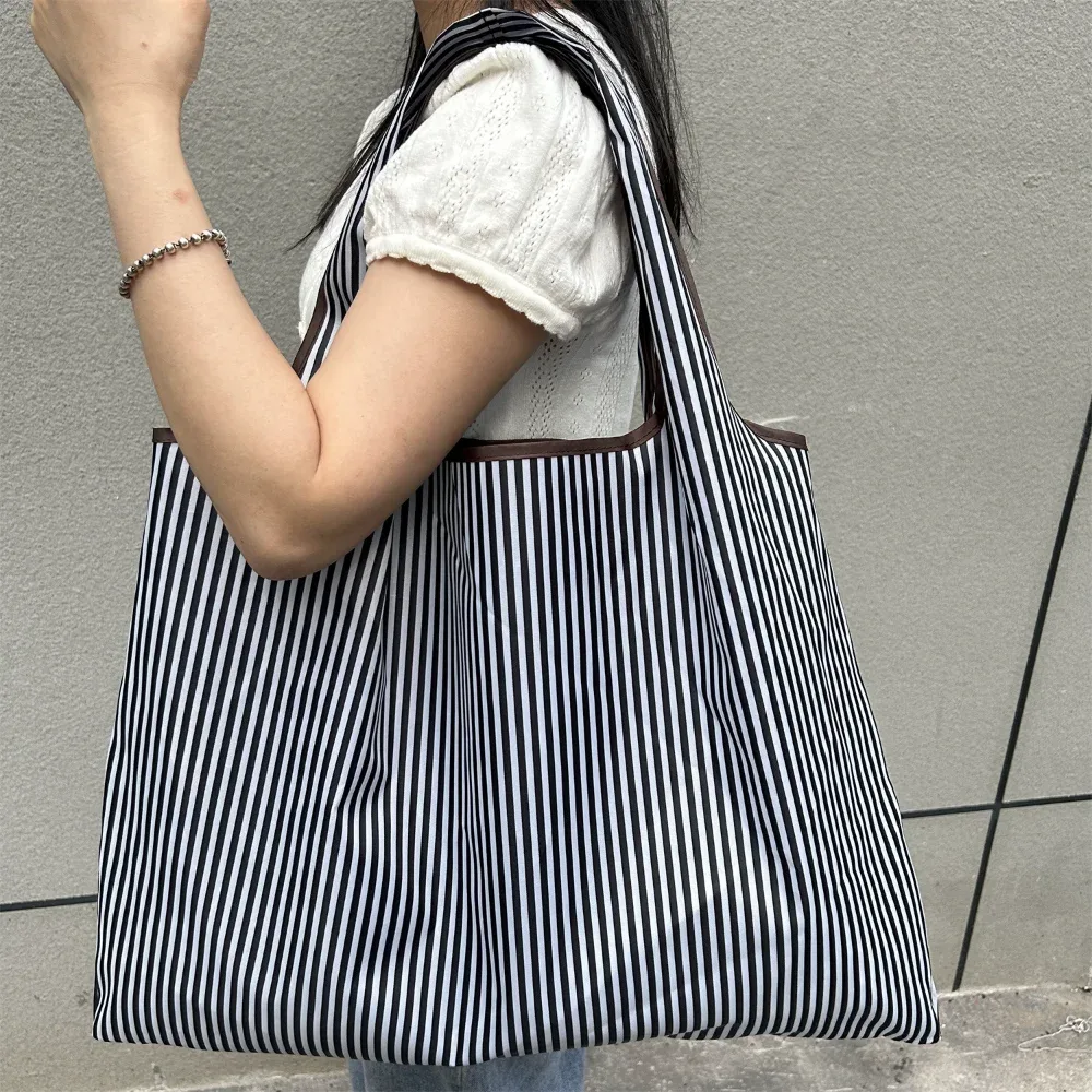 sac de courses pliable de grande capacité en tissu oxford, sac fourre-tout écologique, sac à bandoulière de voyage imperméable, sac à main réutilisable