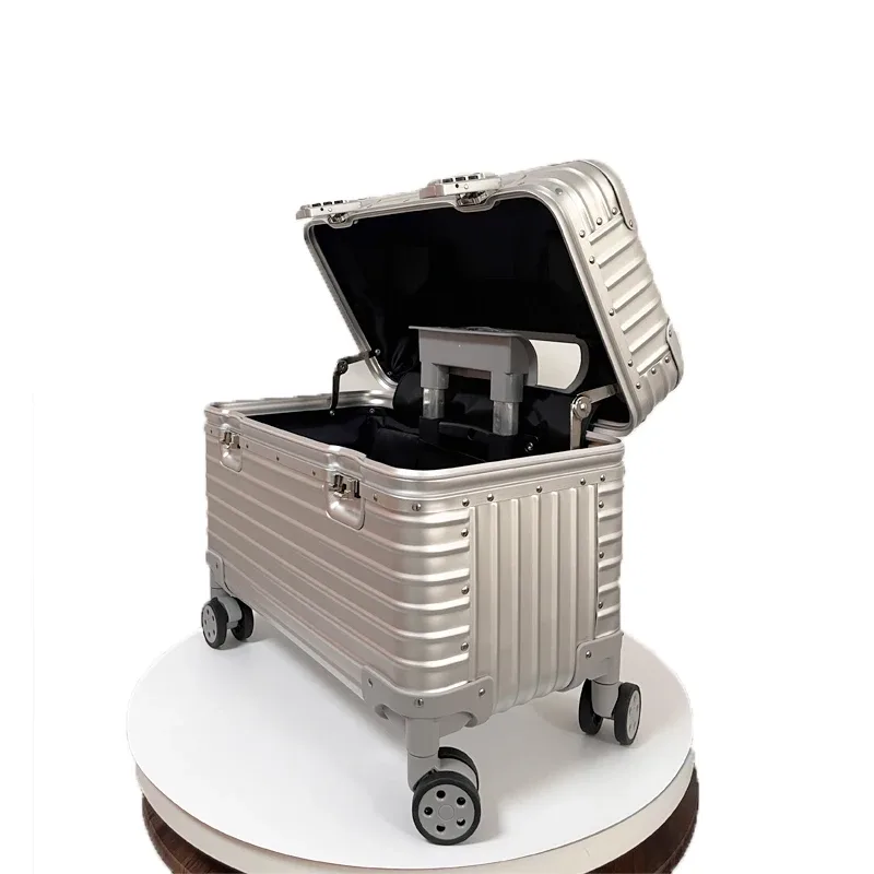 bunnyfly 18/20 pouces en alliage d'aluminium magnésium moderne bagage à main approbation de l'air chariot en aluminium portable taille de cabine valise